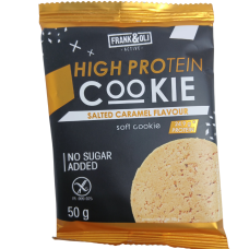 Печиво зі смаком соленої карамелі Protein cookie soft Frank&oli active 50g