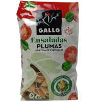 Макарони з твердих сортів пшениці з томатами та шпинатом Ensaladas Plumas Gallo 450g