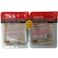 Слайси вареної шинки Jamon Cocido Extra Hacendado 450g