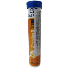 Шипучі таблетки вітамін D2000 Vital Power Kruger 20 штук 84g