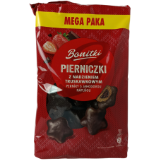 Пряники зірочки з полуничним джемом в шоколаді Bonitki 800g