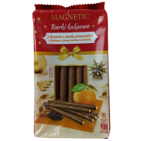 Трубочки вафельні з шоколадно-апельсиновою начинкою Rurki Magnetic 220g