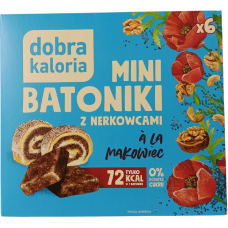 Фруктово-горіхові міні батончики з маком без цукру Dobra Kaloria 6*17g
