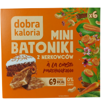 Фруктово-горіхові міні батончики зі смаком моркви без цукру Dobra Kaloria 6*17g