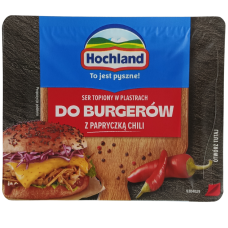 Сир для бургерів слайсами з перцем чилі Hochland 150g