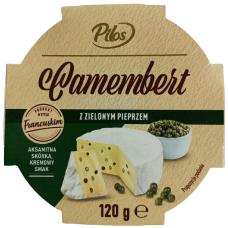 Сир камамбер з зеленим перцем 120г Pilos