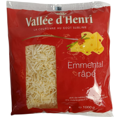 Сир Ементаль тертий 45% Vallee d'Henri 1000g
