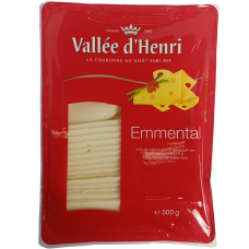 Сир Ементаль слайсами 45% Vallee d'Henri 500g
