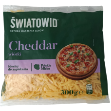 Тертий сир чедар для запікання Cheddar Swiatowid 300g