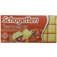 Шоколад білий зі смаком сінабону Zimtschnecke Schogetten 100g