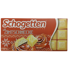 Шоколад білий зі смаком сінабону Zimtschnecke Schogetten 100g