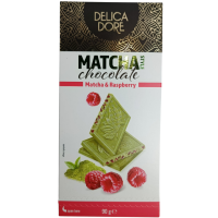 Шоколад білий з матчею та сублімованою малиною Matha Style Delica Dore 90g