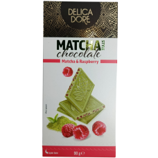 Шоколад білий з матчею та сублімованою малиною Matha Style Delica Dore 90g