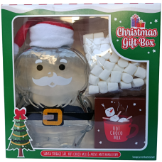 Суміш для приготування какао, міні зефір, склянка у вигляді санти Christmas Gift Box