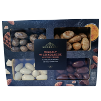Мигдаль в молочному та білому шоколаді Biedronka 200g