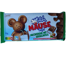 Шоколад з молочним кремом та подрібненим фундуком Milch Mause Milchcreme Mit Haselnuss Chateau 185g