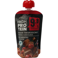 Творожний десерт без цукру зі смаком вишні та шоколаду High Protein Pilos 120g