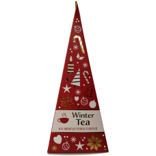 Чай в пакетиках зі смаком гібіскуса та персика в пірамідці Winter Tea 15g