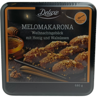 Печиво різдвяне з медом та грецьким горіхом в жб коробці Melomakarona 680g