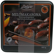 Печиво різдвяне в шоколаді в жб коробці Melomakarona 680g