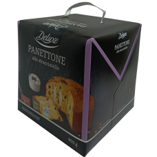 Панетон з шоколадною крихтою та кремом страчателла Panettone alla Stracciatella Deluxe 800g