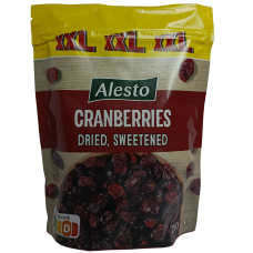 Журавлина сушена підсолоджена Cranberries Alesto 250g