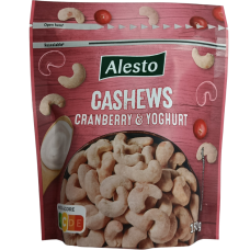 Кеш'ю смажений вкритий меленою журавлиною та йогуртом Alesto 150g