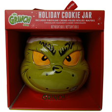 Подарункова керамічна банка Грінч+вафельні трубочки The Grinch Dr.Seuss