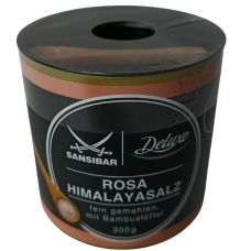 Рожева гімалайська сіль дрібного помолу з ложечкою Sansibar Deluxe 300g