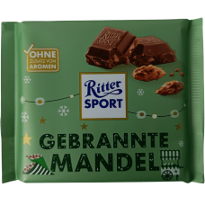 Шоколад Ritter Sport Gebrannte Mandel молочний шоколад з карамелізованим мигдалем 100g