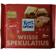 Шоколад Ritter Sport білий з імбирним печивом Weisse Spekulatius 100 g