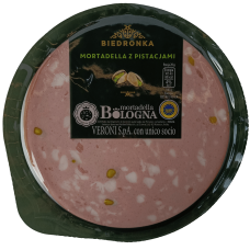 Мортаделла з фісташкою сайсами Mortadella Bologna Biedronka 140g