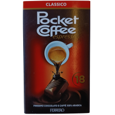 Цукерки з темного шоколаду і кавовою начинкою Pocket Coffee espresso Ferrero 225g