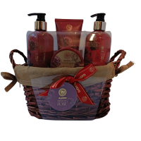 Подарунковий набір по догляду за тілом у корзині Midnight Rose Aurora