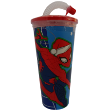 Пластиковий стаканчик з трубочкою та печивом Spider-ManDisney