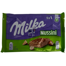 Вафлі з горіховим кремом та подрібненим горіхом Nussini Milka 157.5g