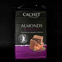 Cachet Milk Almonds & Raisins Молочний шоколад з цільним мигдалем та родзинками