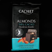 Cachet Dark Almonds Темний шоколад з цільним мигдалем 54%
