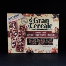 Злакові батончики з фундуком та шоколадом 5 barrette Nocciole e Cioccolato Fondente Gran Cereale