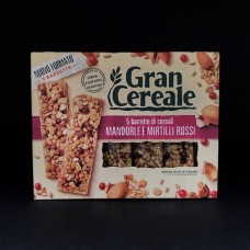 Злакові батончики з мигдалем та журавлиною 5 barrette Mandorle e Mirtilli Rossi Gran Cereale