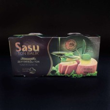 Тунець в оливковій олії Tuna in olive oil Sasu 2x160 g