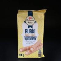 Трубочки вафельні з ванільним кремом Rurki waflowe Cukiernia Roza