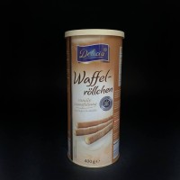 Вафельні трубочки зі смаком ванілі Waffelrollchen Vanille Delicia