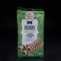 Трубочки вафельні з горіховим кремом Rurki waflowe Cukiernia Roza