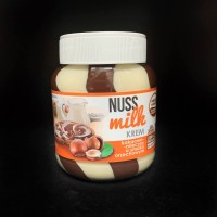Шоколадно-горіхова і молочна паста duo Nuss milk 400g
