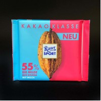 Шоколад Ritter Sport 55% темний з какао-бобів з Гани 100 g
