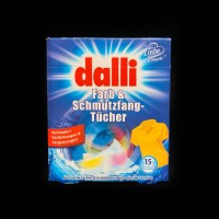 Ловці кольору для кольорових речей 15шт Farb&Schmutzfang-Tucher dalli