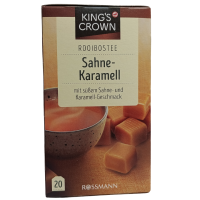 Червоний чай зі смакм карамелі в пакетиках Sahne-Karamell Rossmann King`s Crown 40g