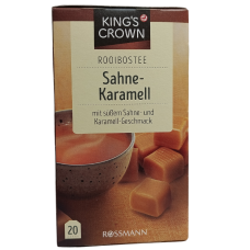 Червоний чай зі смакм карамелі в пакетиках Sahne-Karamell Rossmann King`s Crown 40g