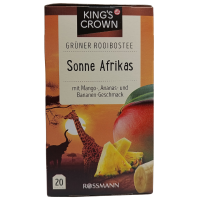 Чай зі смаком манго, ананаса та банана в пакетиках Sonne Afrikas Rossmann King`s Crown 40g
